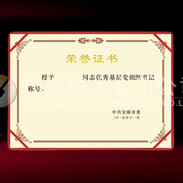 2015年10月訂做　安康市委優(yōu)秀共產黨員榮譽證書及獎狀制作