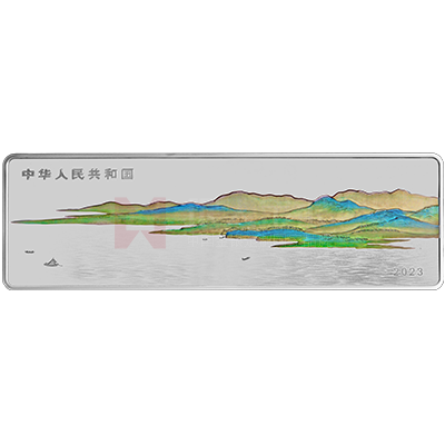 中國(guó)古代名畫(huà)系列（千里江山圖）500克銀質(zhì)紀(jì)念幣