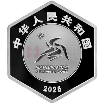 第9屆亞洲冬季運動會30克六邊形銀質(zhì)紀(jì)念幣